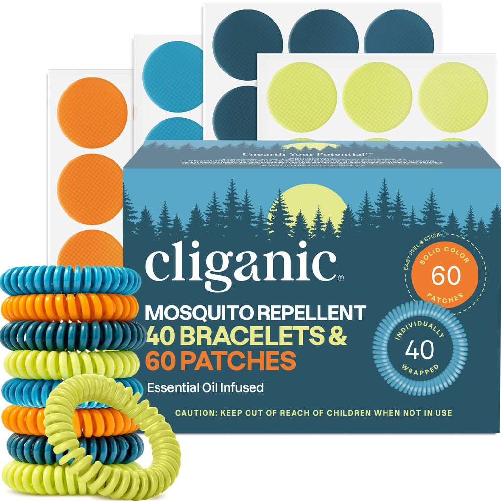 Mosquito Repellent Bracelets & Stickers, 40 Bands & 60 Patches A8453
