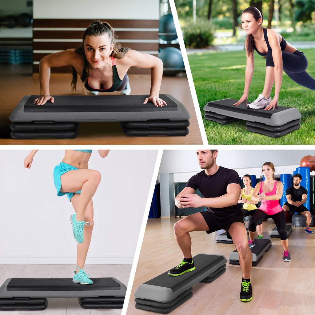 Adjustable Aerobic Stepper with 4 Risers S97146