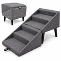 Foldable Dog Stairs Ottoman 2 in 1 Storage Pet Steps N96788