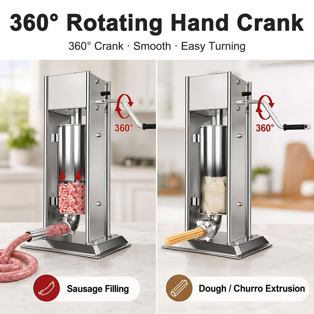Vertical Manual Churro Extruder with 6-Shape Nozzle Kit T2551