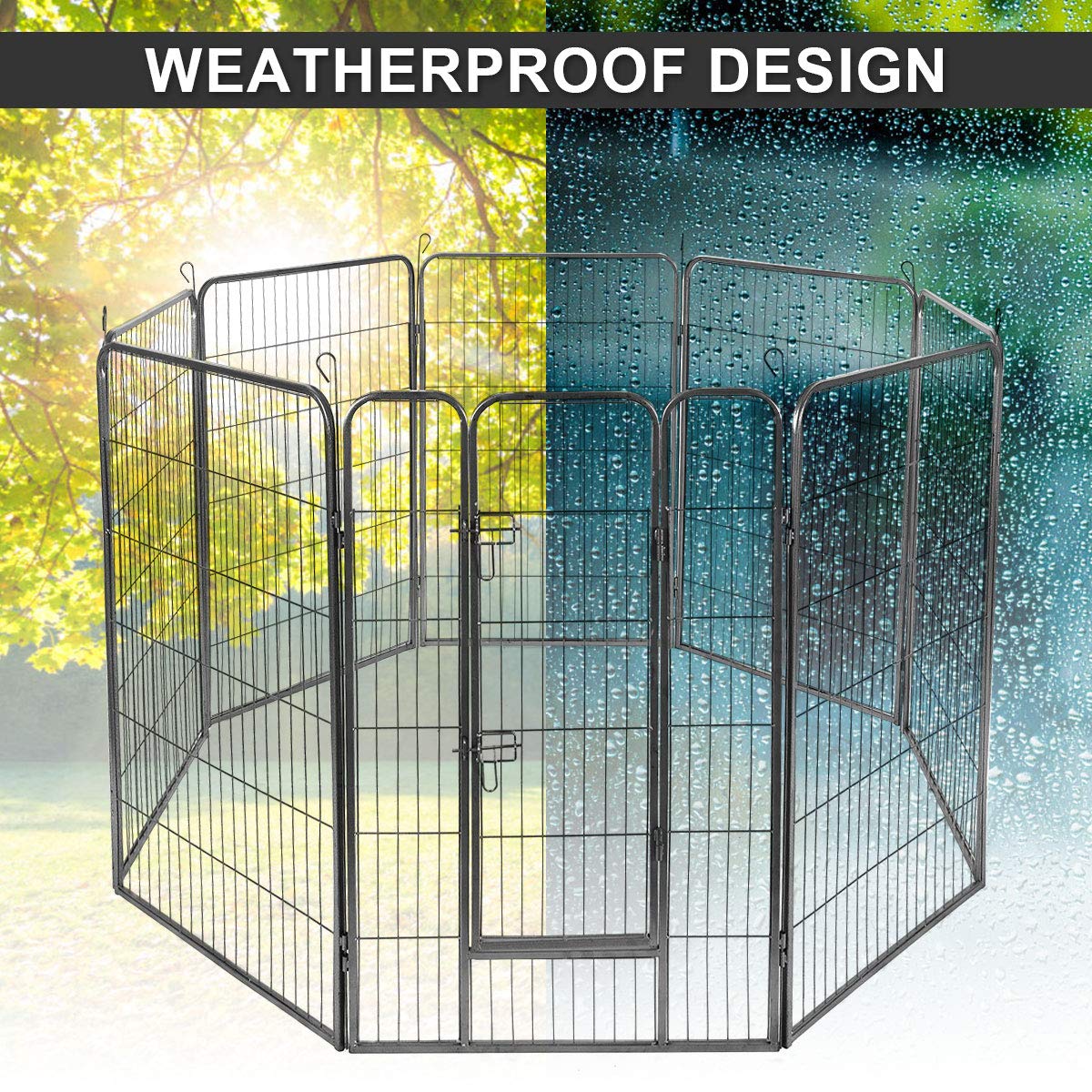 48 inch 8 Panel Metal Dog Playpen C88140