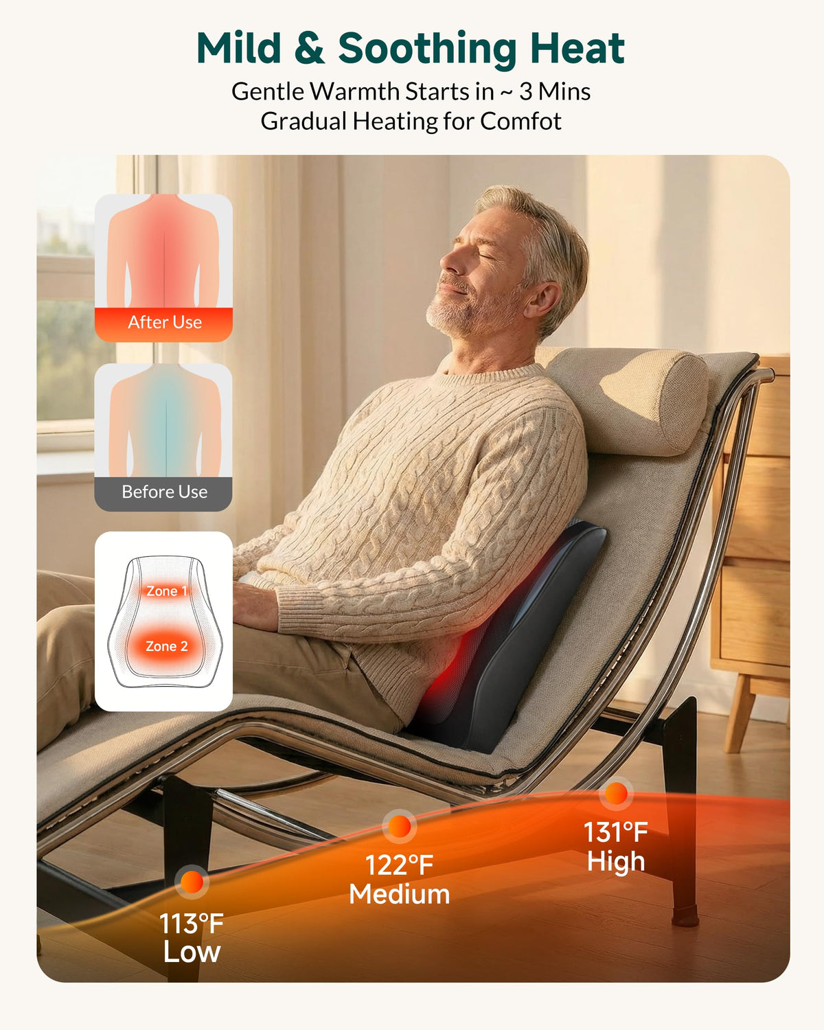4D Shiatsu Neck Massage Pillow with Heat C40680