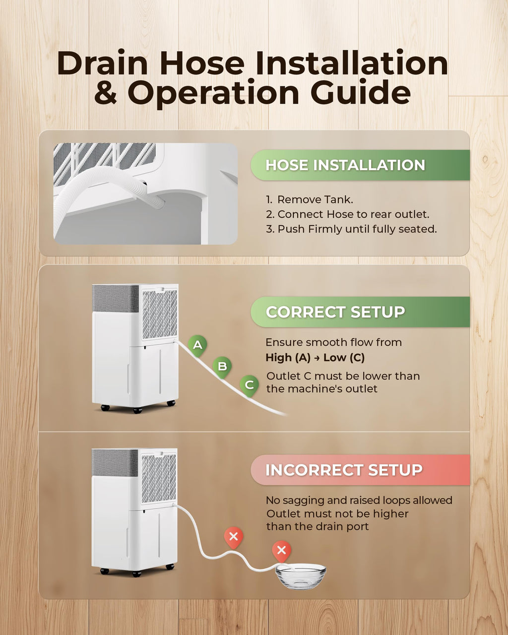 50 Pint Dehumidifier with Drain Hose N890344