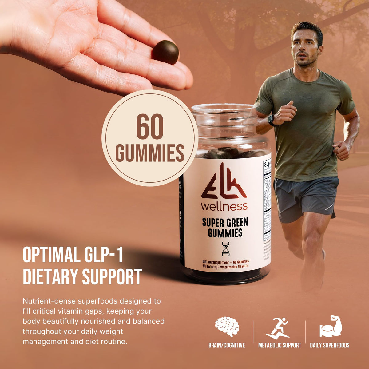 Multivitamin Super Greens Gummies 60 Count W684