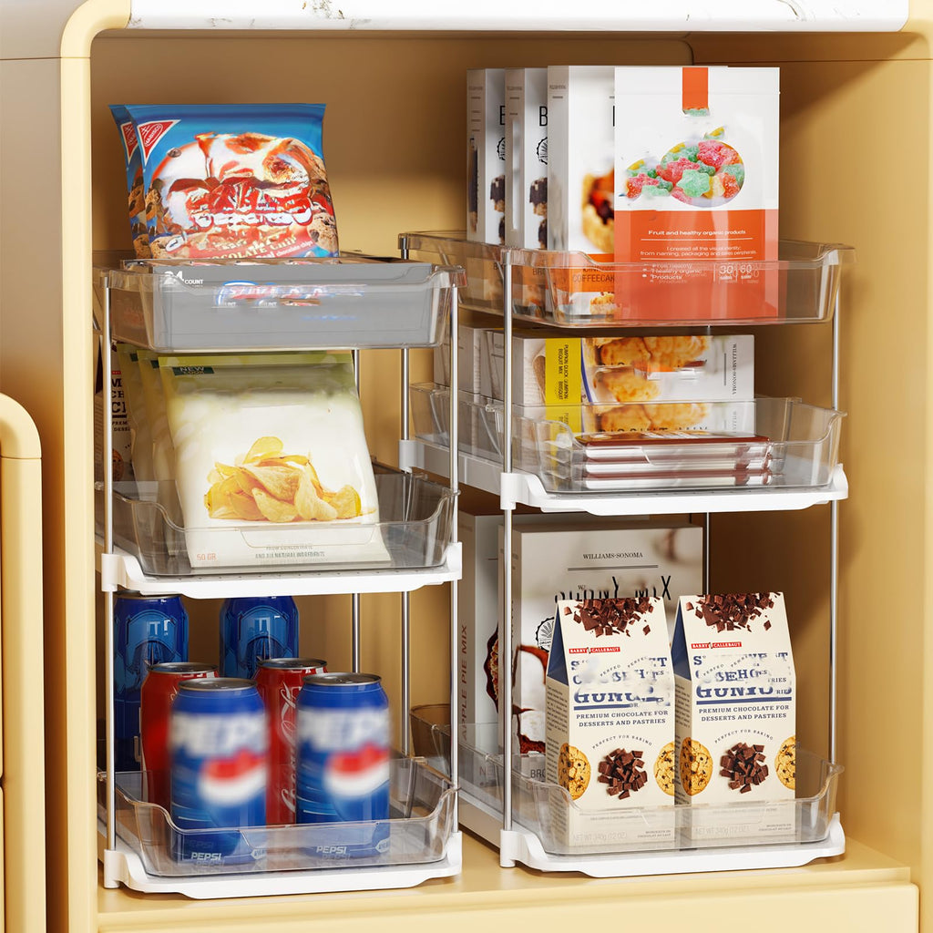 2 Sets of 3-Tier Under Sink Organizers and Storage B1679