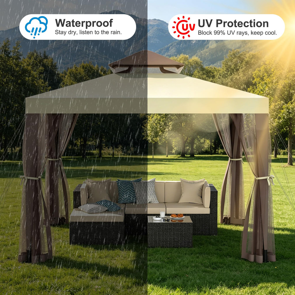 10×10 Outdoor Gazebo Canopy Tent R333