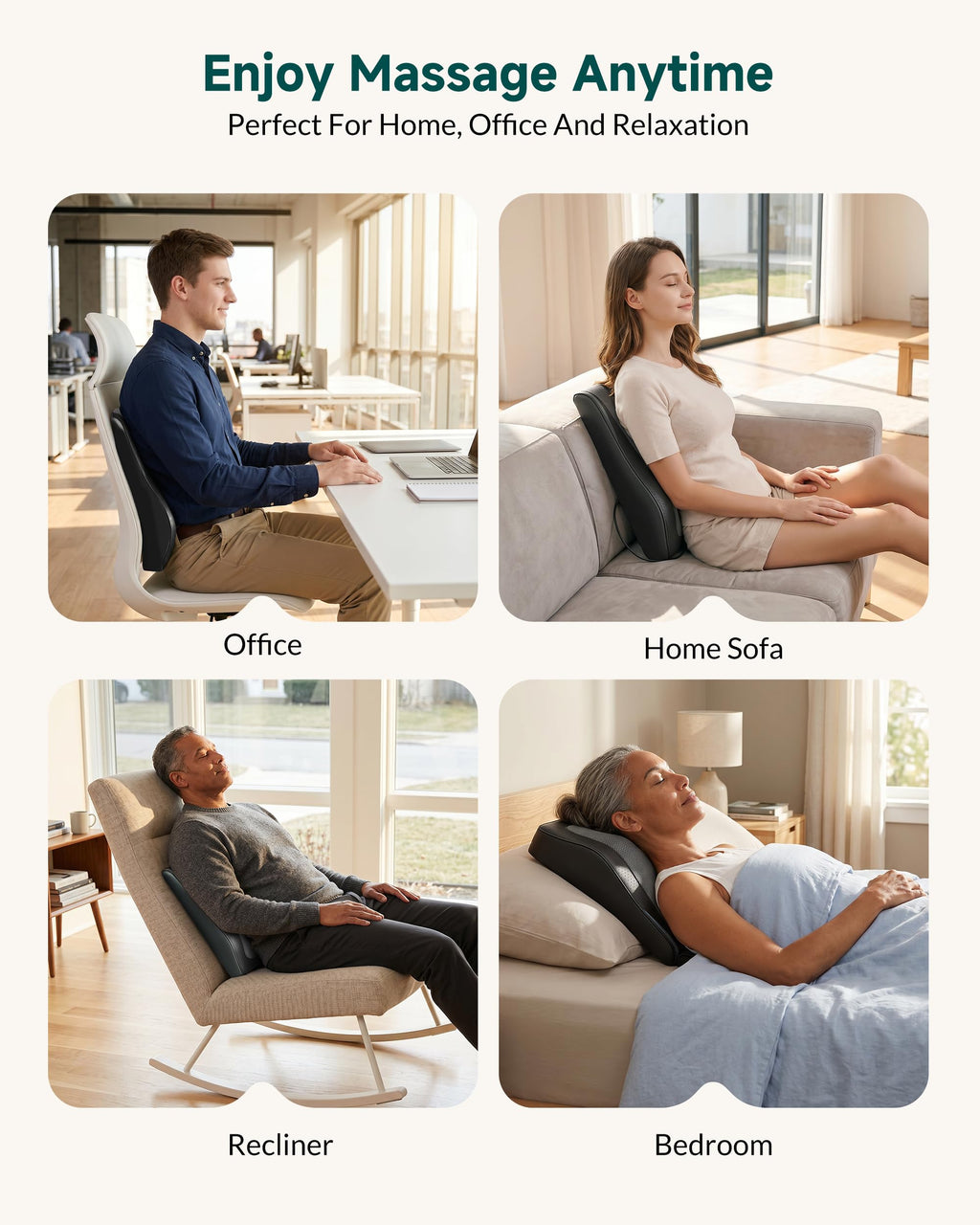 4D Shiatsu Neck Massage Pillow with Heat C40680