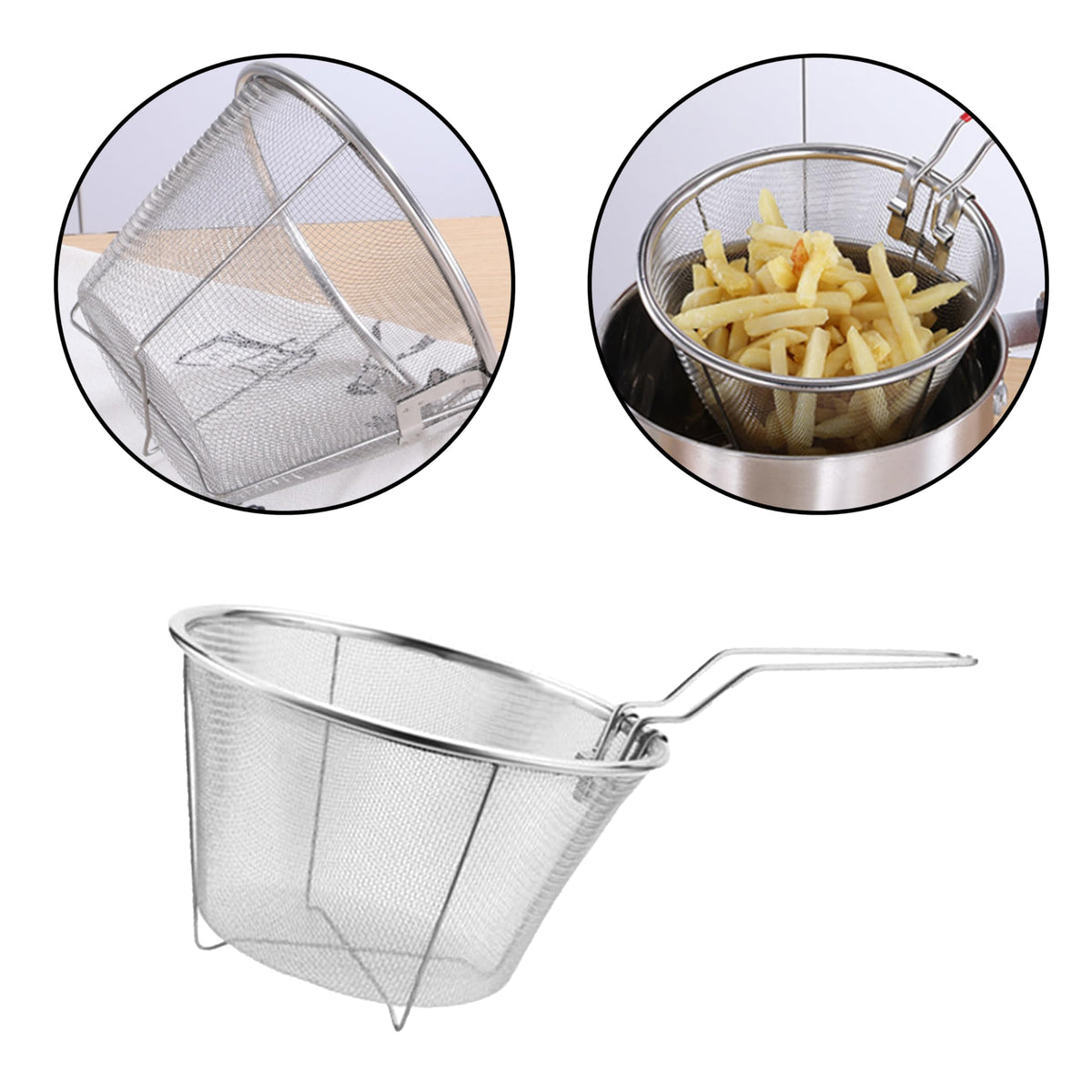 7 inch Stainless Steel Deep Fryer Basket G9508