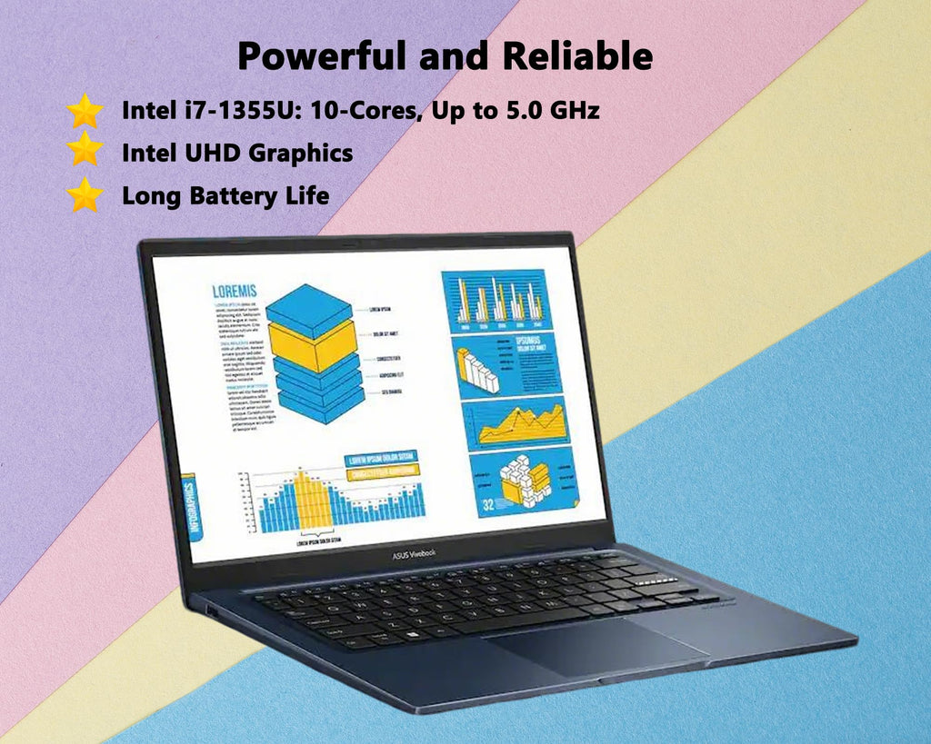 14" FHD Laptop, 13th Gen Intel Core i7, 12GB RAM, 512GB SSD, Windows 11 K341372