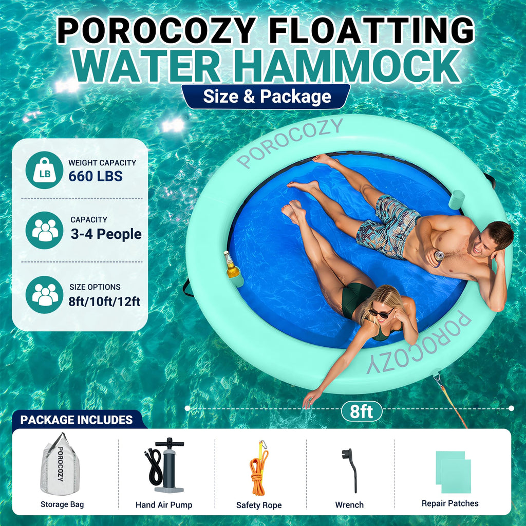Inflatable Water Hammock with Cup Holders L352