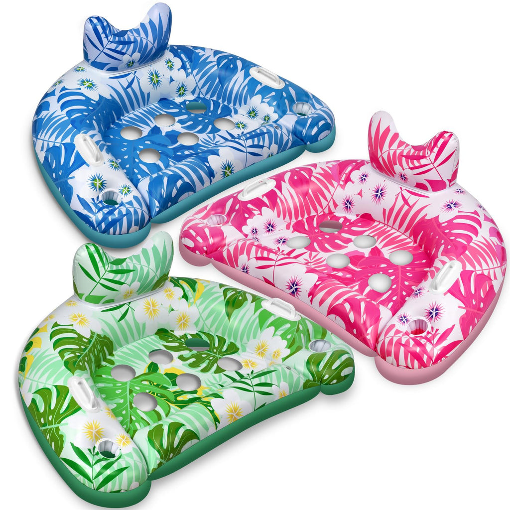 3 Packs Inflatable Pool Floats with Cupholders P1050