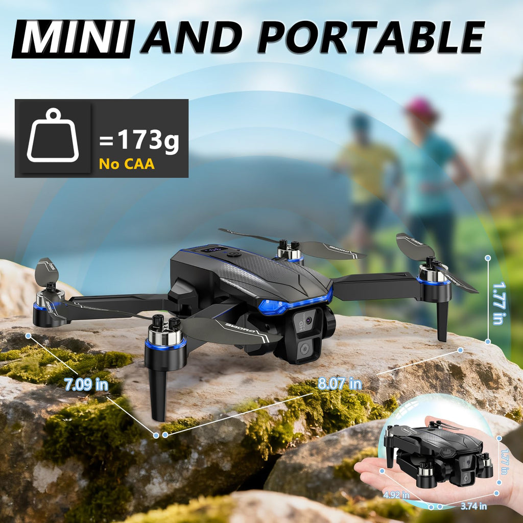 Foldable Mini FPV Drone with 1080P Camera, Carrying Case, 2 Batteries P70547