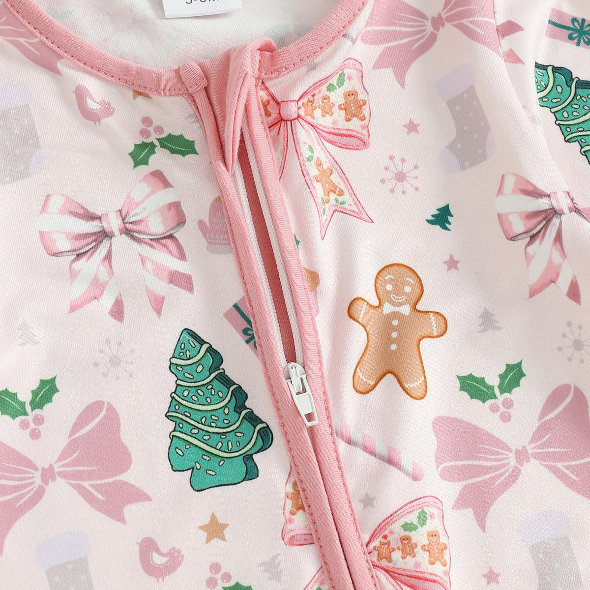 Newborn Christmas Zipper Jumpsuit Romper A735195
