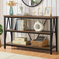 Brown 3 Tier Console Table with Open Shelves F1174