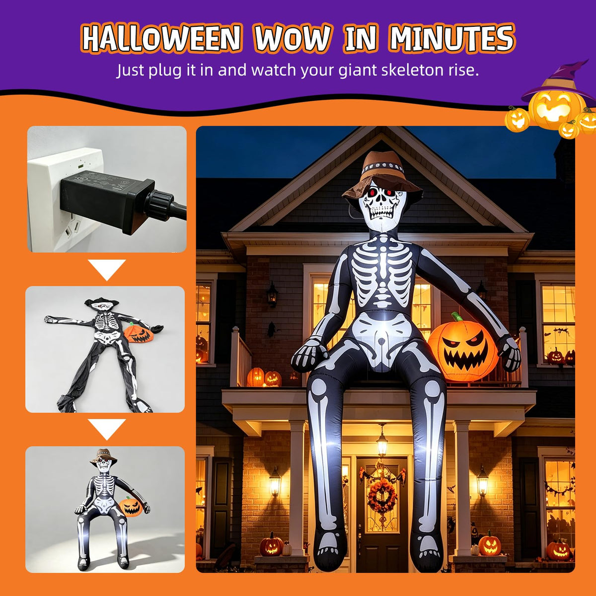 10FT Halloween Inflatable Skeleton Z8883