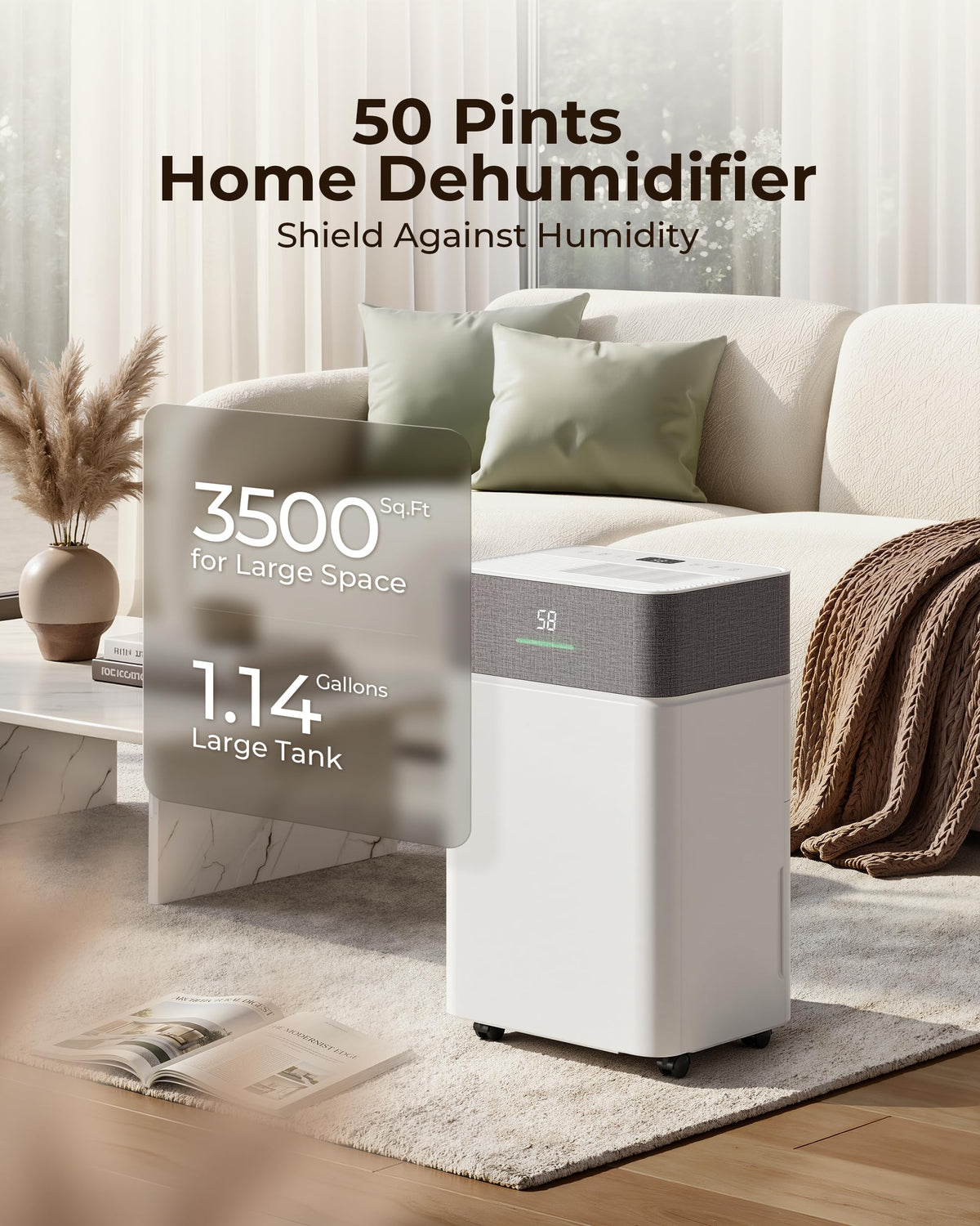 50 Pint Dehumidifier with Drain Hose N890344