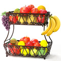 2-Tier Countertop Fruit Basket Bowl Storage L38569