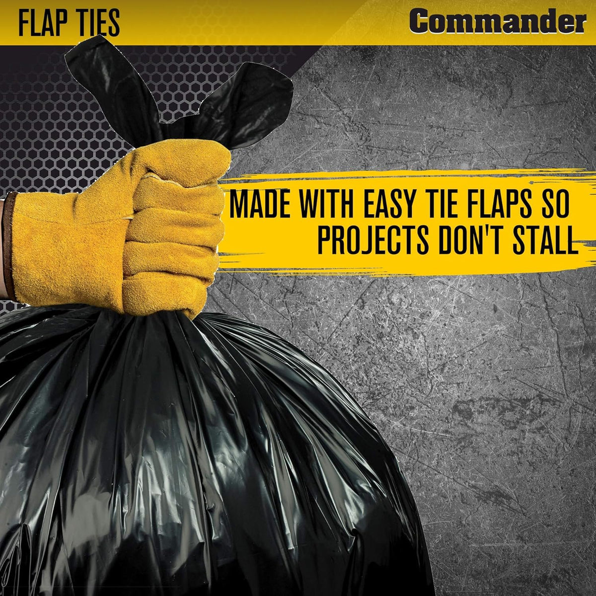 42 Gallon 2 MIL Black Heavy Duty Trash Bags U735022