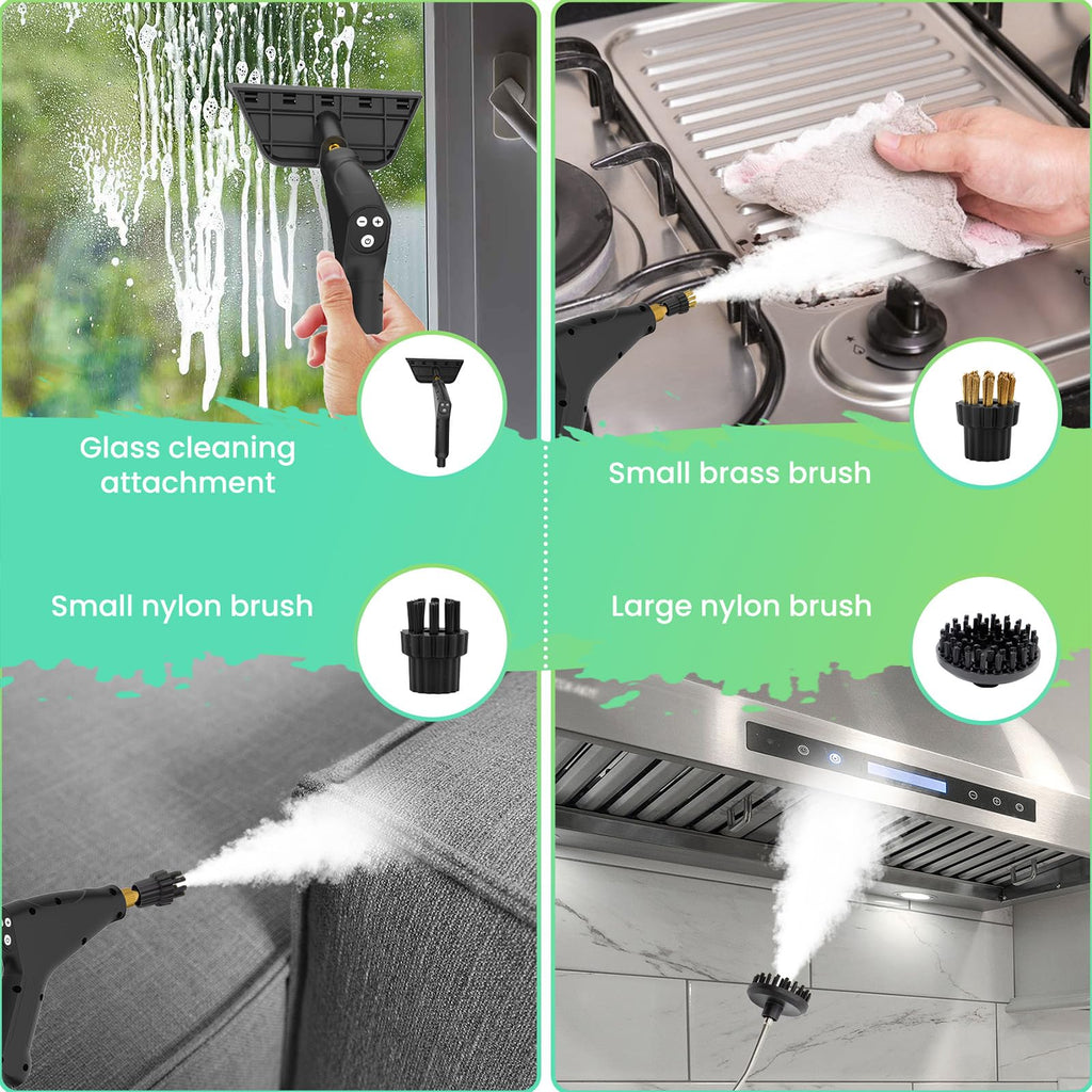 1.2L Portable Handheld Steam Cleaner with 14pcs Accessories H176