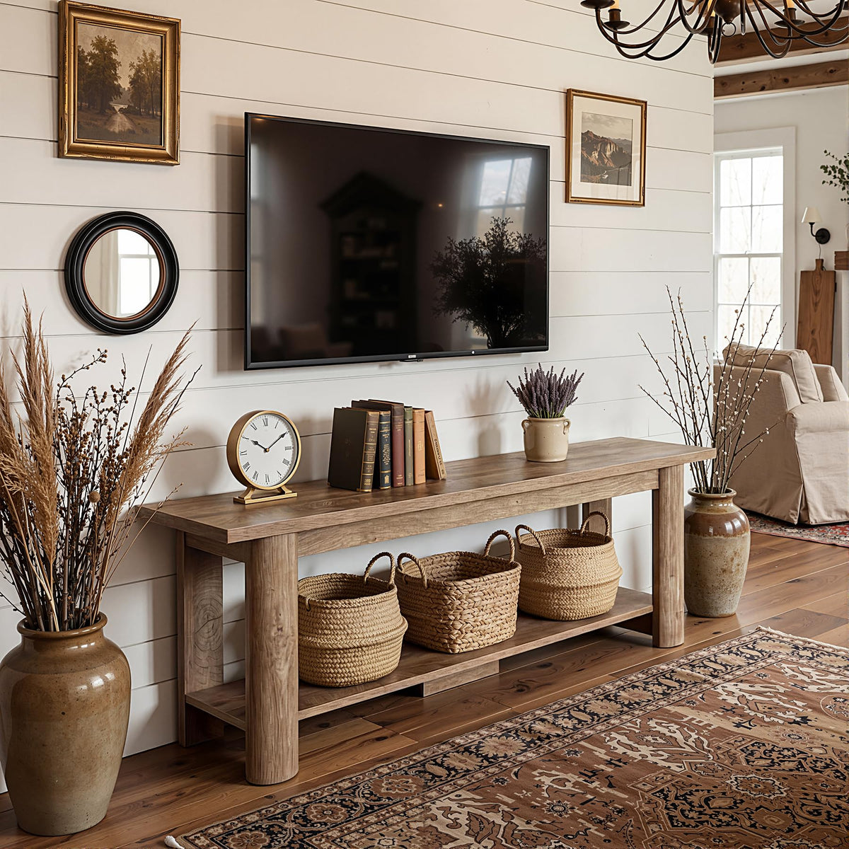 65 Inch Rustic Brown TV Stand B959