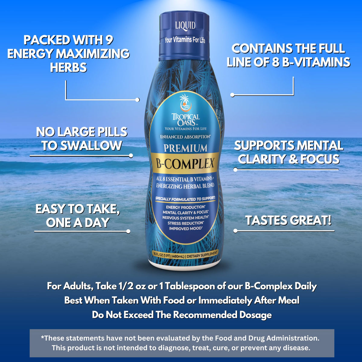 Liquid B-Complex Supplement 16 oz T5928