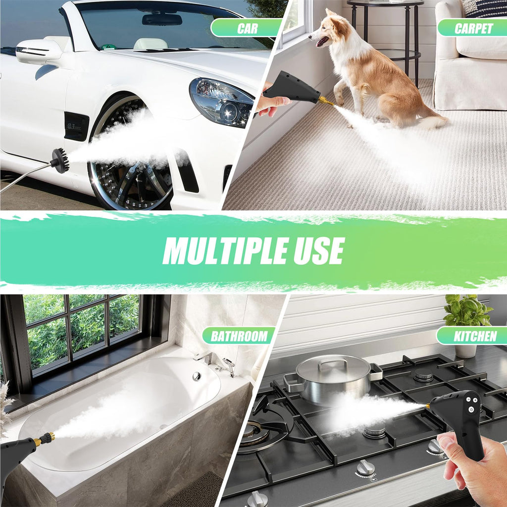 1.2L Portable Handheld Steam Cleaner with 14pcs Accessories H176