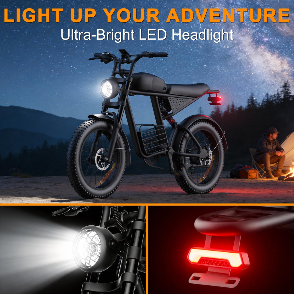 1000W Peak Motor 20" Fat Tire Electric Bike O49614