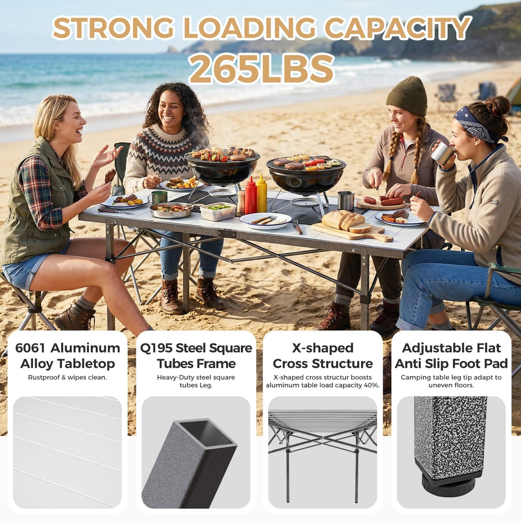 53.5" Heavy Duty Folding Camping Table B2076
