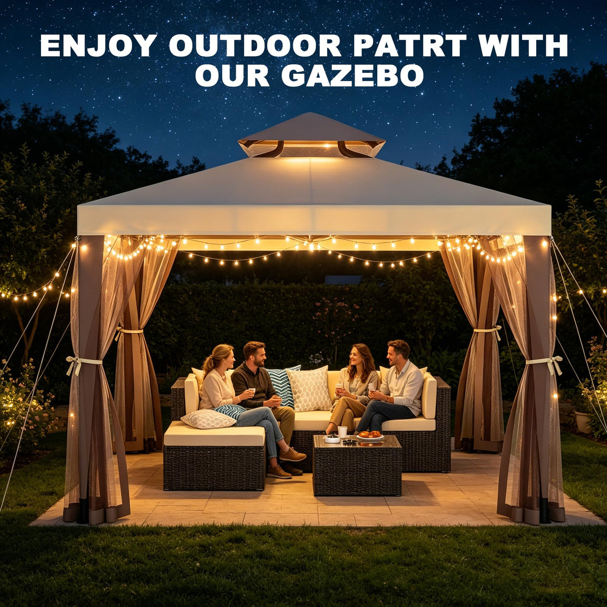 10×10 Outdoor Gazebo Canopy Tent R333