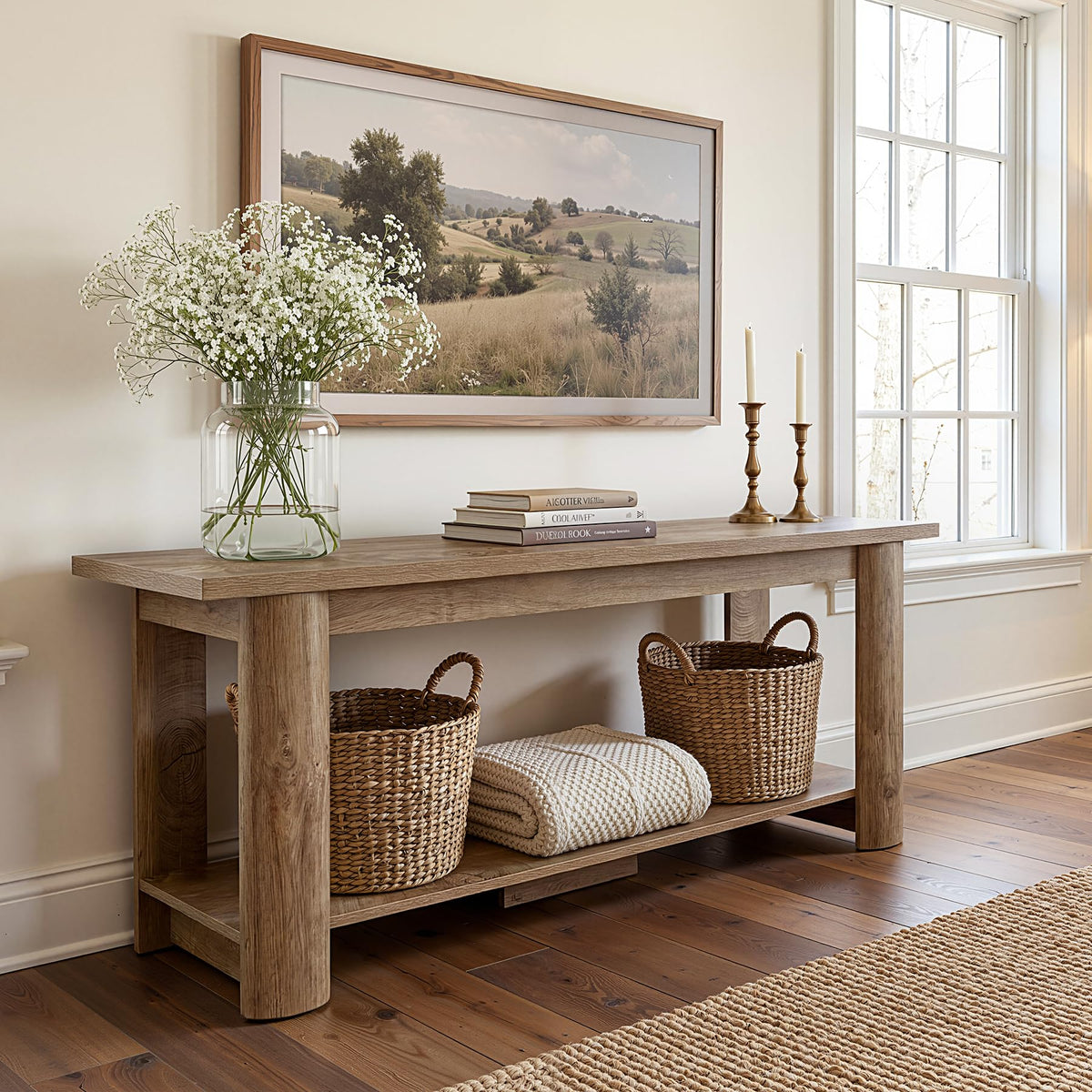 65 Inch Rustic Brown TV Stand B959