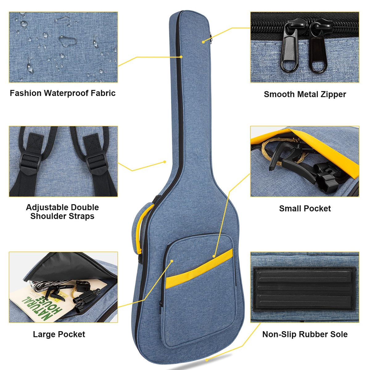 Blue Soft Electric Bass Guitar Gig Bag P3410