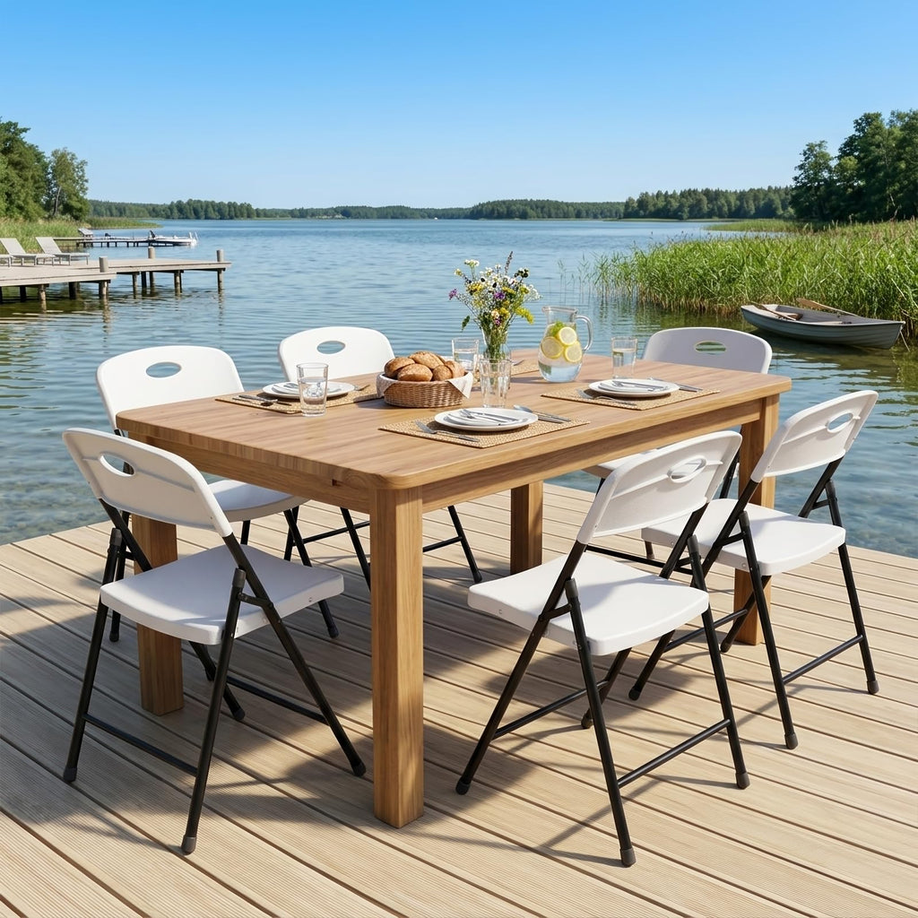 White 10 Pack Plastic Folding Chair Y871247
