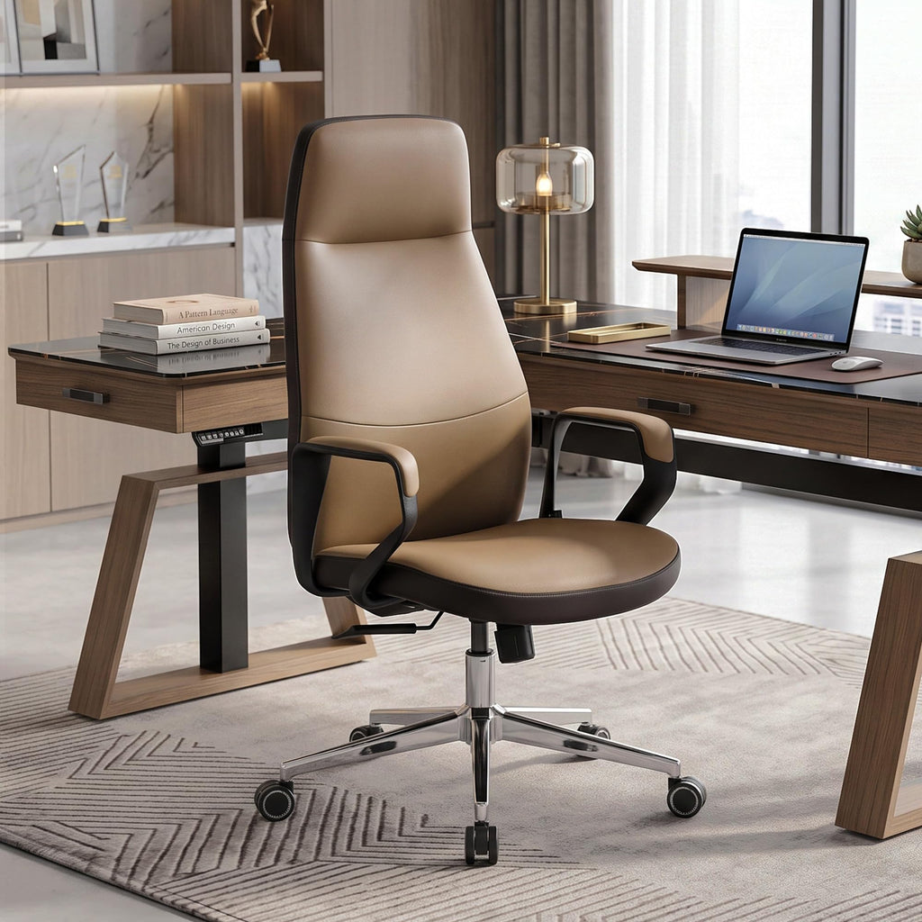 Brown Leather Executive Office Chair P9990