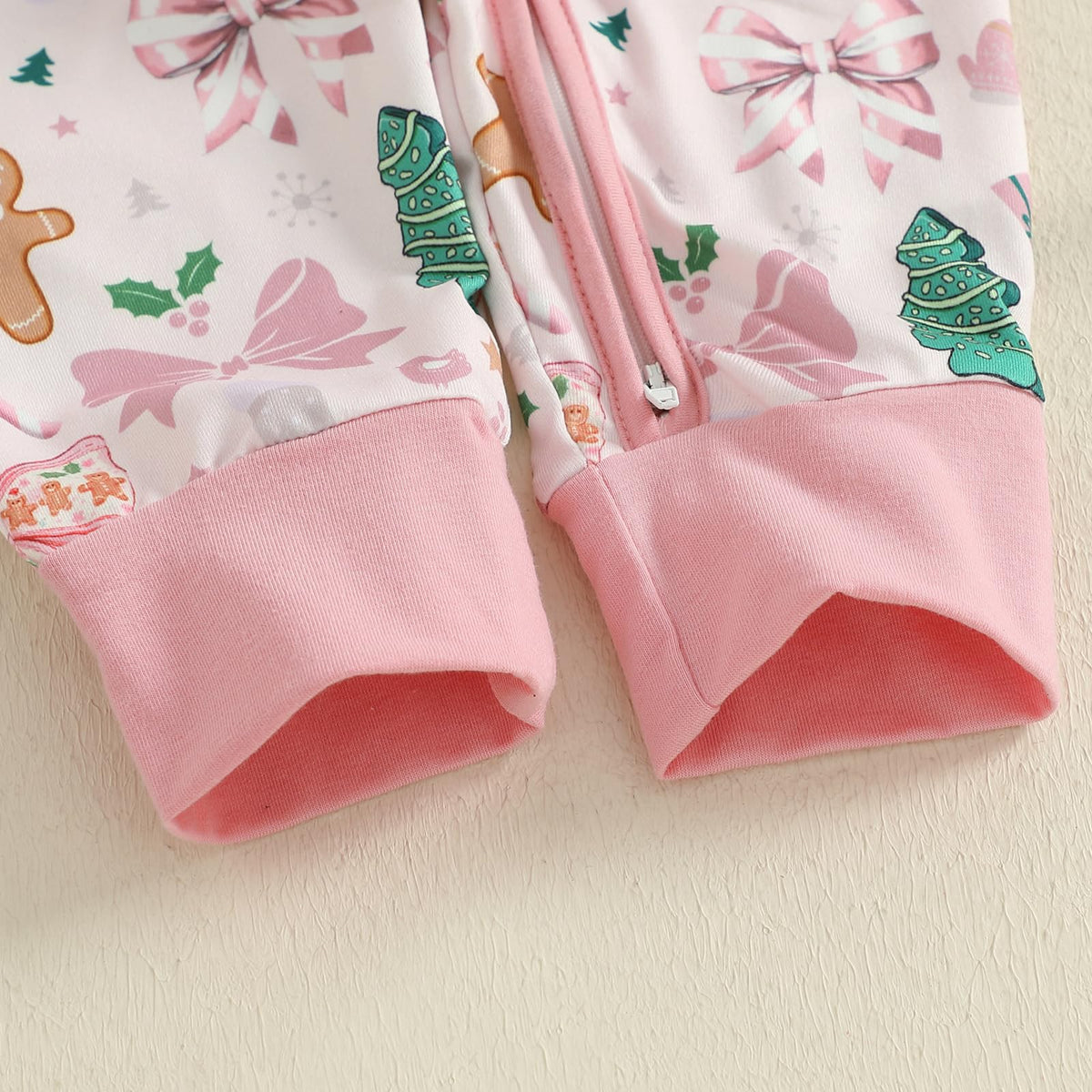 Newborn Christmas Zipper Jumpsuit Romper A735195