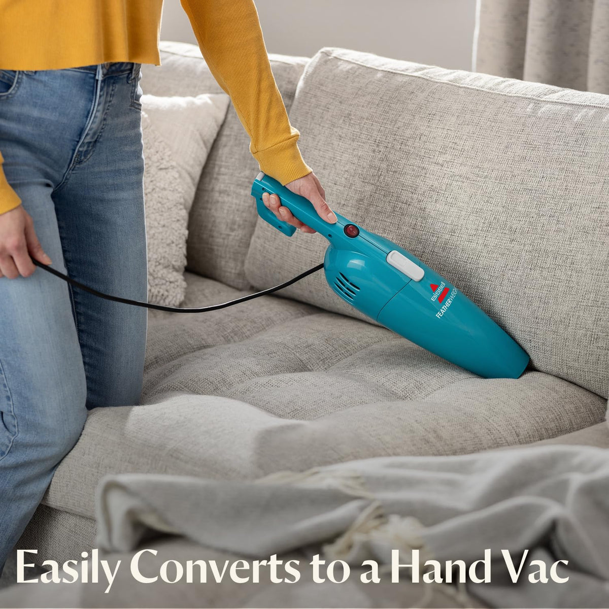 Bagless Stick Vacuum and Electric Broom with Crevice Tool V717
