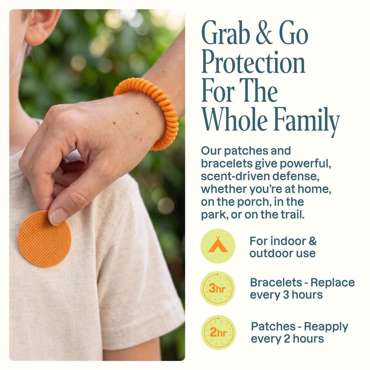 Mosquito Repellent Bracelets & Stickers, 40 Bands & 60 Patches A8453