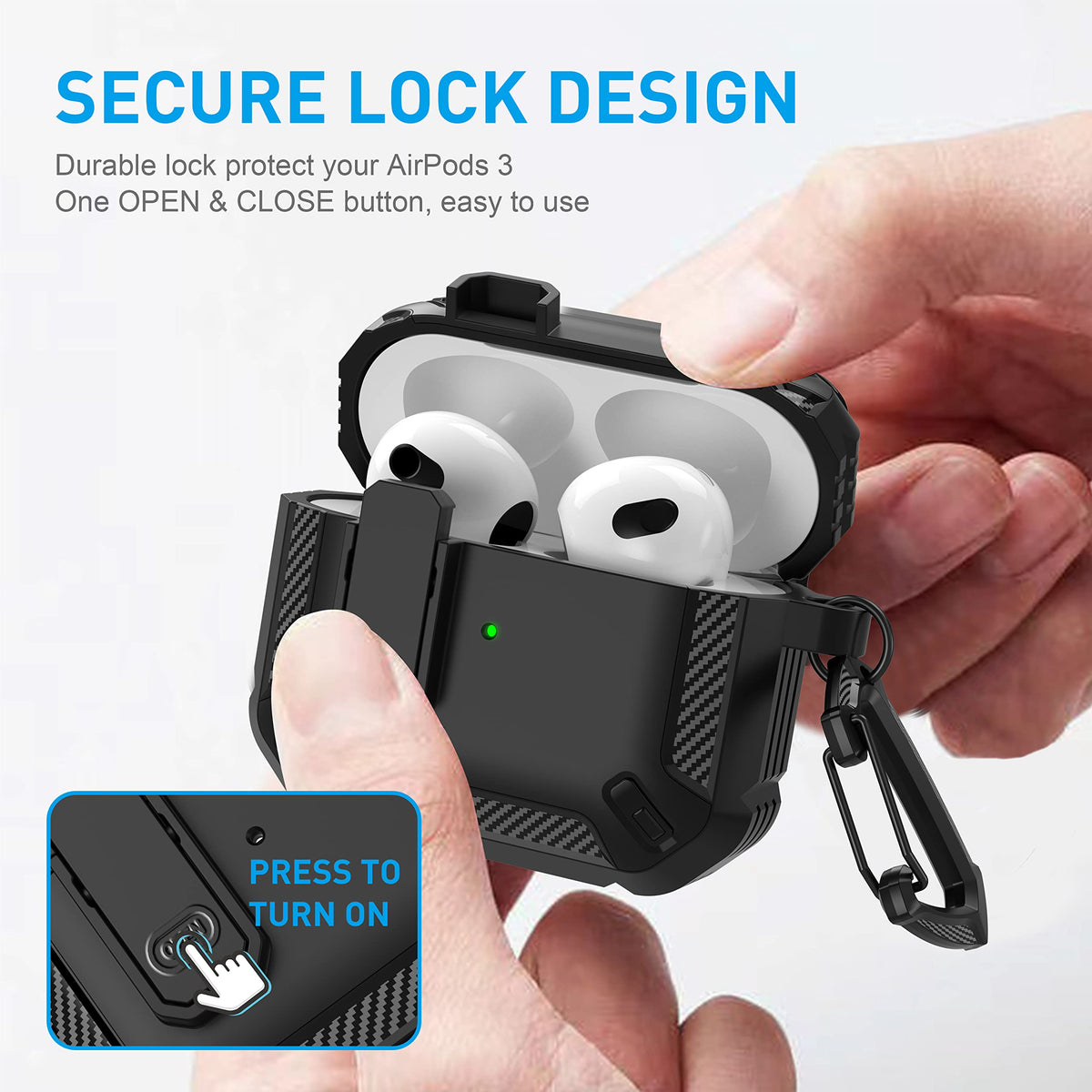 Black Magnetic AirPods 3 Case B11548