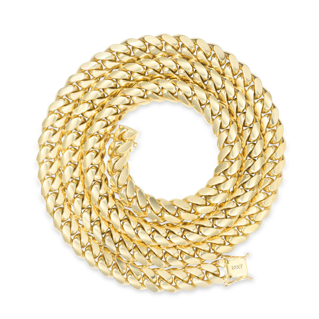 10k Yellow Gold Cuban Link Chain Necklace U47220
