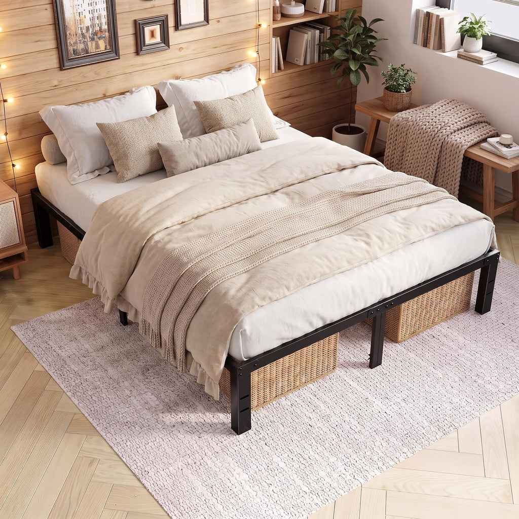 Queen Metal Slat Platform Bed Frame 14 Inch W50505