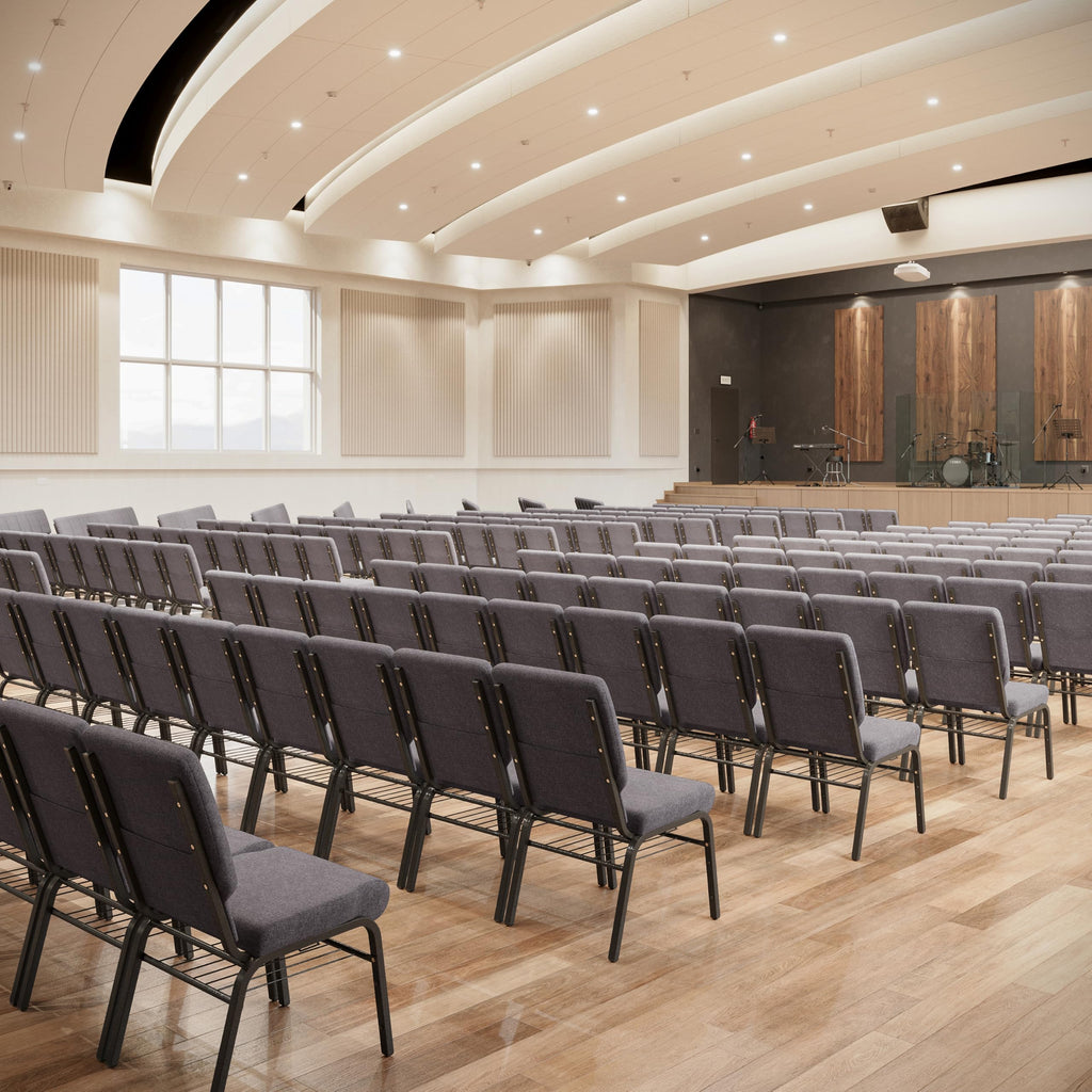 Gray Fabric Church Chair Z7634