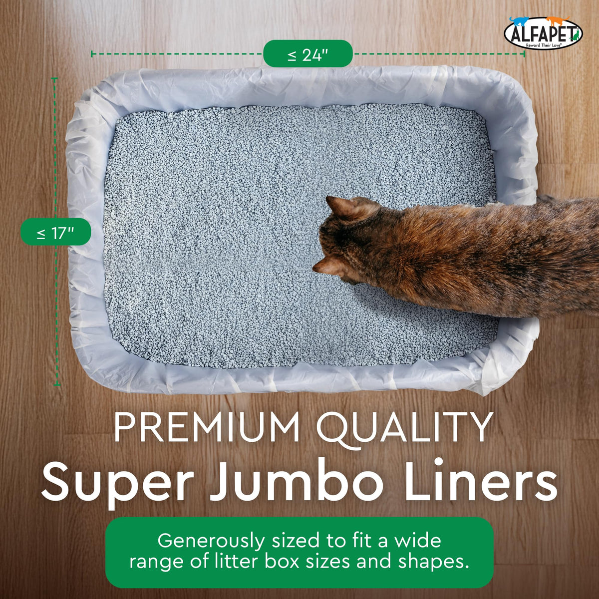 Heavy Duty 52 Pack Litter Box Liners H300