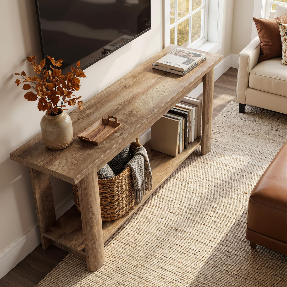 65 Inch Rustic Brown TV Stand B959