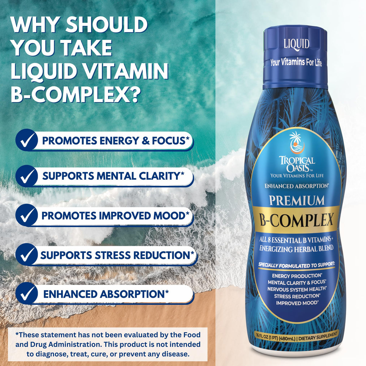 Liquid B-Complex Supplement 16 oz T5928